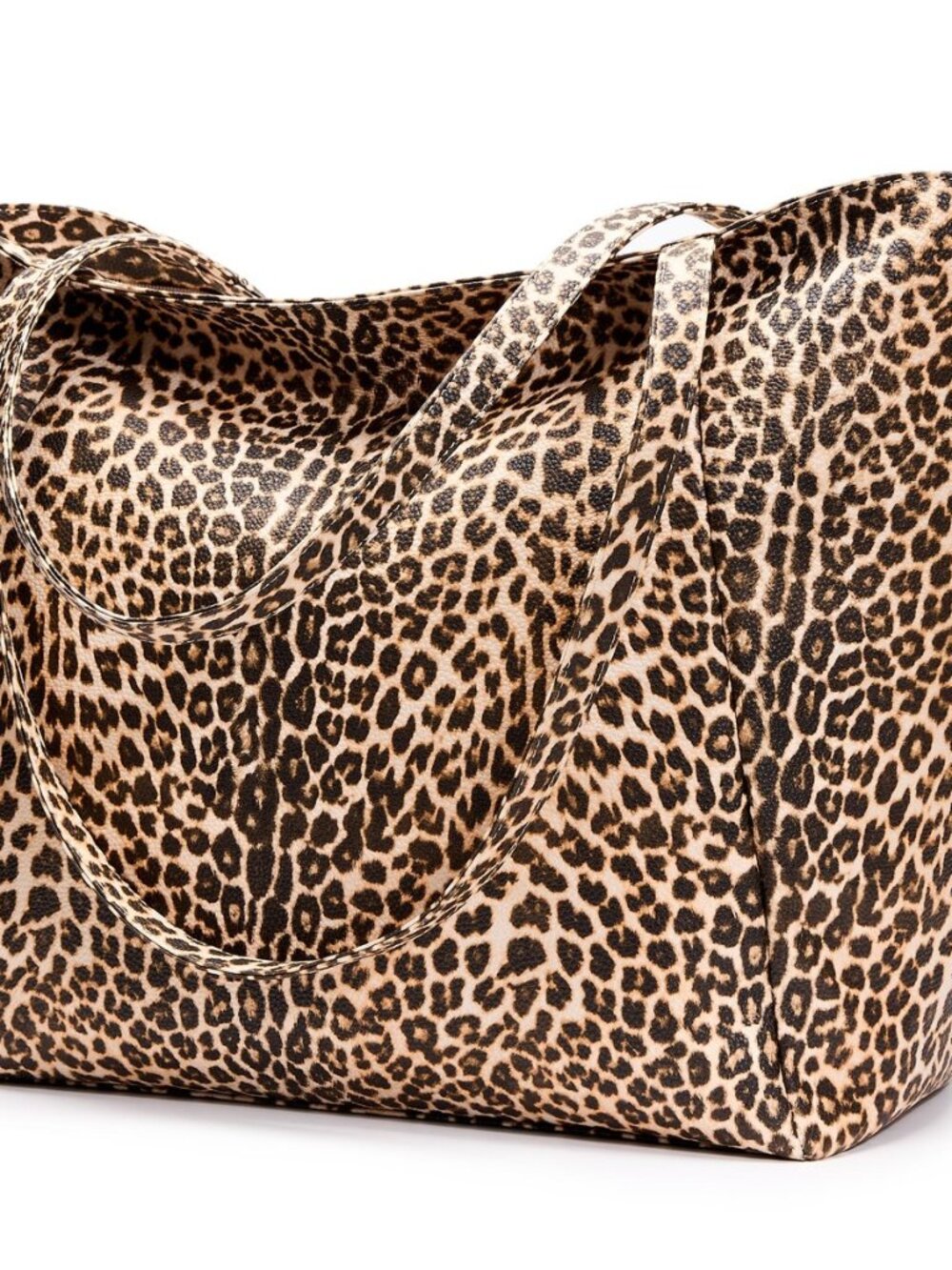 Large Tote Bag Vegan Leather 16L Casual Zipper Work Weekender
